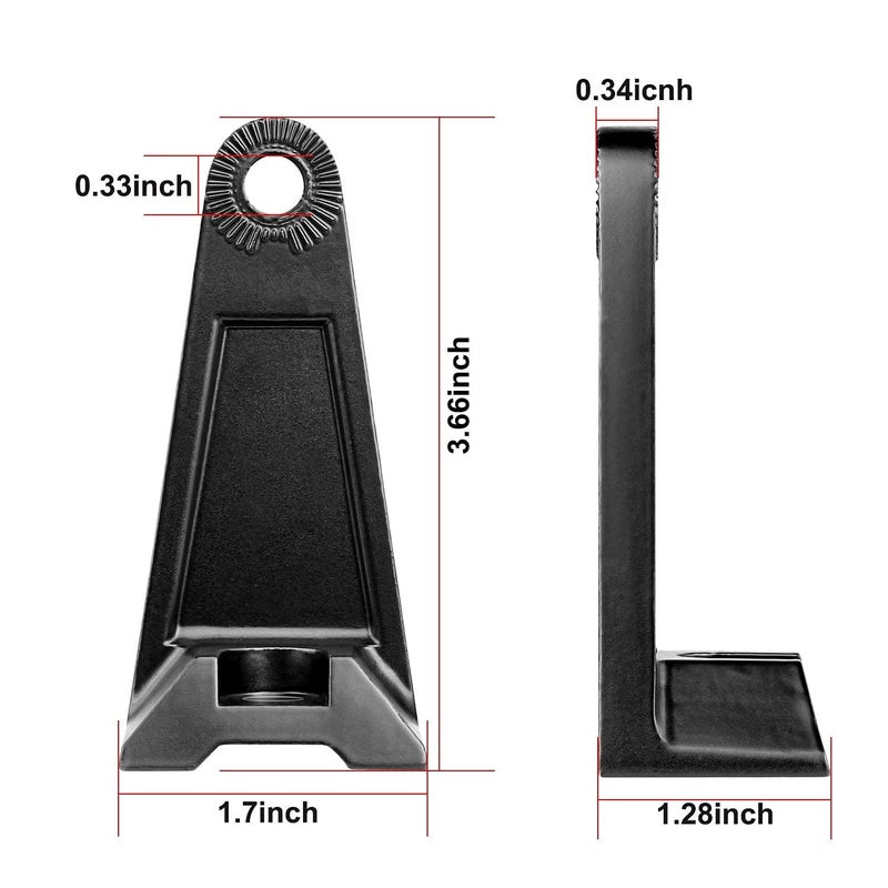 AKD Part Side Brackets, AKD Part Light Bar Mounting Brackets Kit Universal Side Mount Offroad Truck LED Bar Mounts 2 Pack - Image 2